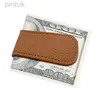 Money Clips PU Leather Magnetic Money Clip Multifunctional Portable Business Card Holder Slim Unisex Passport Cover Mini Retro Pocket 240408