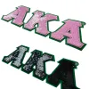 accessories Custom Embroidered Stylish AKA Sorority Sequin Letters, Pink and Green, DST Delta 1913, Iron Patch for Jacket