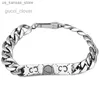 Charm Bracelets New Cool silver plated designer bracelets mens and womens couple charm bracelet240408