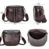 Sacs à bandouliers Contact de cuir véritable sac en cuir sac féminin semi-cercle selle crossbody mode messager voyage fourre-tout