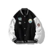 Hip Hop Jacket 2022SS Japan Baseball Uniform Mens Oversize Contrast Color Jacket High Street American Preppy Big Velvet Coat Q230826