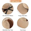 Summer Simple Floppy Sun Hat Women Wide Brim Beach Girls Seaside Travel Foldable Straw Sunscreen UV Protection Lady Cap 240403