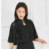 Scarves Women Rose Jacquard Polyester Shawls Ladies Casual Summer Lace Shawl Solid Color Floral Poncho