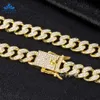 12 mm Hip Hop Fine gioielli con diamanti brillante Necclana 925 Sterling in argento Sterling completamente VVS Moissanite Luxury Cuban Link Chain