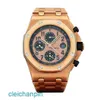 Highend AP Wrist Watch Royal Oak Offshore Series Box Certificat Automatic Machinery Rose Gold Mens Watch 26470OR