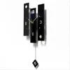 Wandklokken huis woonkamer decor zwart acryl creatieve swing horloge kantoor decoratie slaapkamer stille mode klok