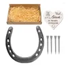Party Decoration Metal Horseshoe Decorations with Heart Pendant Birthday Parties 95