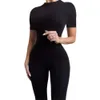 Lu Lemon Yoga Mulheres U Turtleneck Apresenta de Turtleneck Macacão Longo de Musas Longo Runnny Skinny Sexy Playsuit Feminino Fiess Feminino Mulher Ginásia