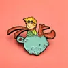 Le Petit Prince The Little Princess Enamel Brooch Pins Badge Lapel Pins Brooches Alloy Metal Fashion Jewelry Accessoriesギフト