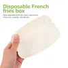 Cinabro desechable 100 PCS Sandwich Container French Fries Box Bandeja Bandeja de bandeja