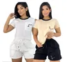 Brand Designer Brand Suit da donna Summer New Fashion Sports Sports Women's Two Piece Set Women T-shirt Women