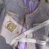 Damesjassen kleine geurige lavendel paarse tweed short jas herfst en winter 2024 hoog sense jassen jas vrouwelijke dame kleding