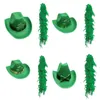 Berets Festival Festival Green Hat Stpatrick Day Party Adults Adults Musical accessoires