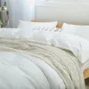 Ensemble de literie Coton Solid Send King Size Couvrette de couette de luxe 16 enclurs de lit haute densité blanc