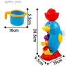 Baby Bath Toys Kids Bath Toys Cute Penguin Yellow Duck Waterwheel Shower Toys Baby Bathing Bathtub Water Spray Sprinkler Toys For Children Gift L48