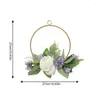 Fleurs décoratives Couronnes de couronnes Metal Floral Hoop Anneaux pour fabriquer un artisanat de fil de mariage avec Camellia