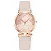 Relógios de Wristwatches Ladies Belt observa Women Digital Leaf Padrão Relógio de Moda Relógio Montre Femme DropShiping