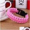 Survival Bracelets Uni Outdoor Bracelet Paracord Parachute Cord Military Emergency Men Drop Delivery Sports Outdoors Camping Hiking An Dhci3