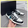 Designer skel-top bassa scheletro casual skel a bassa scarpe basse bianche blu verde blu verde bones runner sports sneakers sneakers allacciato in pizzo in pelle pioiner