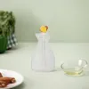 Ensemble de vaisselle à la maison Pot de miel transparent Pot de couvercle transparent Dispensateur en verre de cartouche