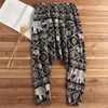 Męskie spodnie Inderun 2024 Mężczyzn harem print joggers retro bawełna kroplowe spodnie w luźne luźne streeetwear swobodny s-5xl