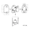 Montering 2st universal SW 03b 5 kg svart abs plastväggmonterad konsol för högtalare och högtalare