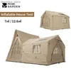 Tenten en schuilplaatsen Mobi Garden Outdoor Camping Air Tent 7/12.6 Cloud 7 Villa draagbare opblaasbare tent grote ruimte familiehuis winter hut cabine 4 l48