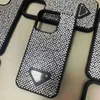 Casos de telefone celular Glitter Luxury for iPhone 15 Pro Max I 14 12 11 14Promax 13 14Pro designer de moda Bling Sparkling Rhinestone Diamond Q240408