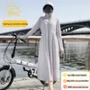 Abbigliamento motociclistico Bike elettrico da donna in bici da sole Abbigliamento per protezione solare Lunga estate UV tessuto di seta di ghiaccio resistente