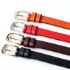 2.5cm Women's Top Layer Cowhide Buckle Belt, Korean Version Fashionable and Trendy Leather Thin Waist Belt