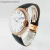 Luxe boete 1to1 Designer Carter horloges voor herenblauwe ballonreeks 18K Rose Gold Watch met diamant terug automatisch mechanisch klassieke mode chronograaf horloge