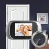 Doorbells Silver 2.8 inch Video peephole Digital Doorbell 120 Degree Angle Door Eye Camera Electronic Peephole Viewer Outdoor Bell Ring 1X