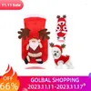 Hondenkleding Cosplay Kostuum Cat Gift Dress Up Pet Kerstkleding Winter Outfit Leuke zacht flanel Winddichte kerstman Claus Party Favors