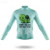 Grappige schildpad met lange mouwen fietsen jersey fietskleding Ademboere wegfiets raceterse unisex anti-uv mtb Riding Wear Shirt 240321