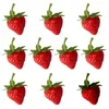 Décoration de fête 10pc Strawberry Artificiel Decors réalistes simulation de modèle de fruit Propographie accessoires Kitchen Decoratons 95