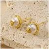 Stud Designer Hoge kwaliteit Western Empress Dowager Round Small Pearl Exquisite Light Fashion veelzijdige oorbellen Live Broadcast Drop D DH7TU