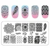 Analisador 32pcs/lote 12*6cm Série de xyl Placas de estampagem de unhas Diy Imagem de unhas de unhas de plástico Modelos de manicure Salon beleza