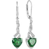 Timfroz Pendientes en forma de corazón de mujeres Pure Sier Birthstone Spiral colgante con aretes de circonio cúbico, adecuado para su Navidad