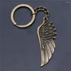 Keychains 1pcs Big Angel Wing Moto Keychain Accessories Jewellery Diy Ring Size 28mm