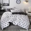 Bedding Sets Denisroom Pink Dot Heart Printing Bed Linens Cute Duvet Cover Set Kid Quilt Sheets GT41#