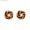 Charme Boucles d'oreilles en forme de C en forme de C Impossible boucles d'oreilles en or simple pour femmes bijoux de mode240408