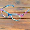 Okulary przeciwsłoneczne okrągłe błękitne rama Full-Rim Retro Ręcznie wykonane okulary wielopokładowane szklanki czytania mody 0,75 do 4