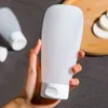 Vloeibare zeep dispenser pe slang cosmetische hervulbare lege fles flip cap squeeze reinigingsschoon shampoo body wash draagbare reis toilet