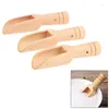 Cucchiai 10pcs mini cucchiaio in legno rotondo manuale sale pala latte in polvere in polvere condimento caffè zucchero tè zucchero