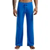 Pantalon masculin soft cordon silkrique élastique somnolet gym de pyjama actif pantalon joggers pantalon pour l'homme