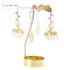 Candle Holders E8BD Rotating Spinning Carousel Tea Light Holder Home Dinner Wedding Bar Party