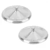 Mughe 2 Acqua in acciaio inossidabile Tazza di tè Tè Coperchio Coperchio Terpa tazza Cap bevande per la cucina in casa Silver 85 cm