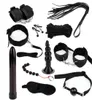 Prodotti sessuali slave anale vibratore set bdsm bondage maschera giocattoli flirt mani bavaglio gag corda tappo giocattoli sessuali di vetro per coppie y181024118558