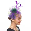 Acessórios para cabelos de casamento de bandanas para mulheres chapéus de festa de chá