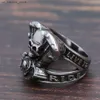 Klusterringar steampunk motorcykelmotor skalle ring herr mode hip hop 316l rostfritt stål cykel ring mode smycken present grossist240408